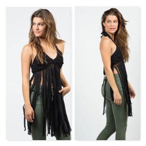 Crochet Fringe Halter Top